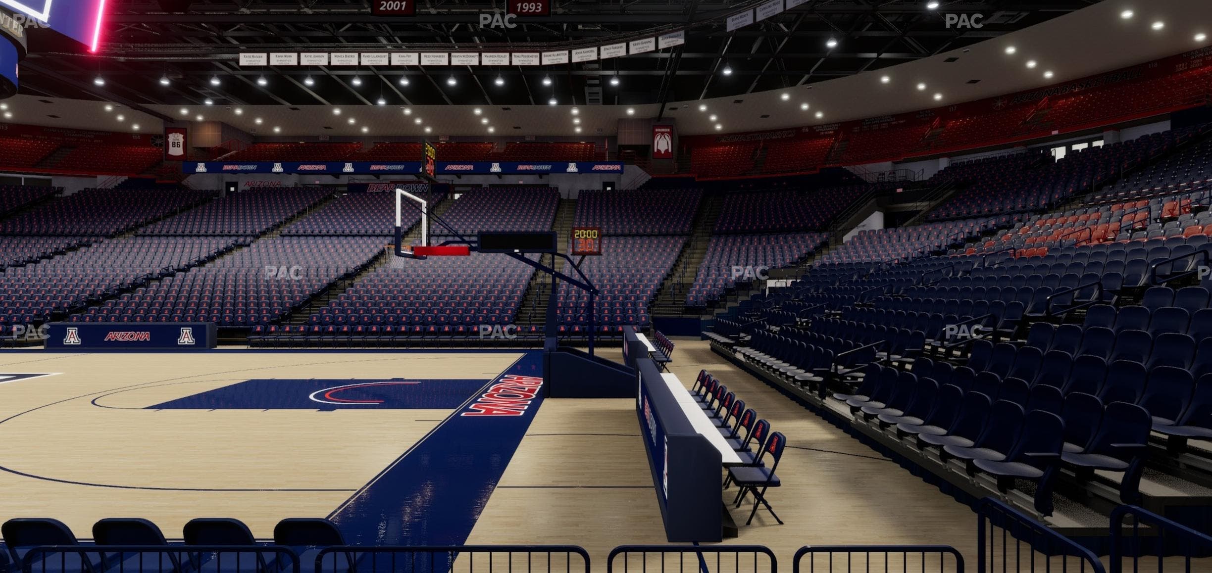 McKale Center - Section Floor 1 Seat View