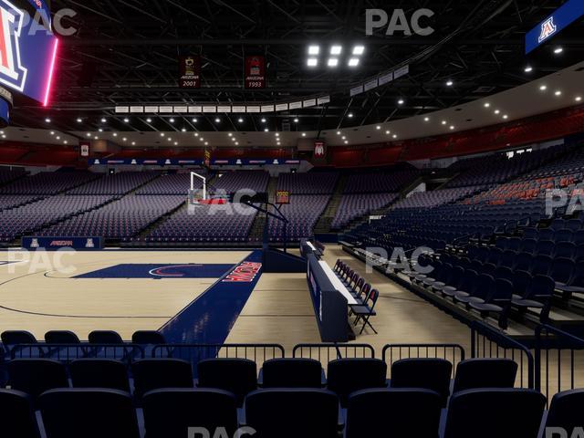 McKale Center - Section Floor 1 Seat View