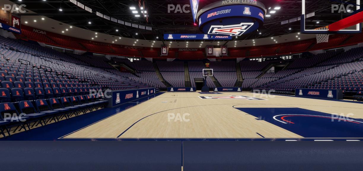 McKale Center - Section Floor 10 Seat View