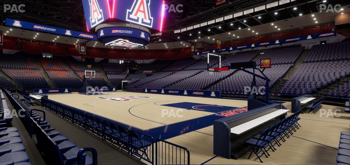 McKale Center - Section Floor 12 Seat View