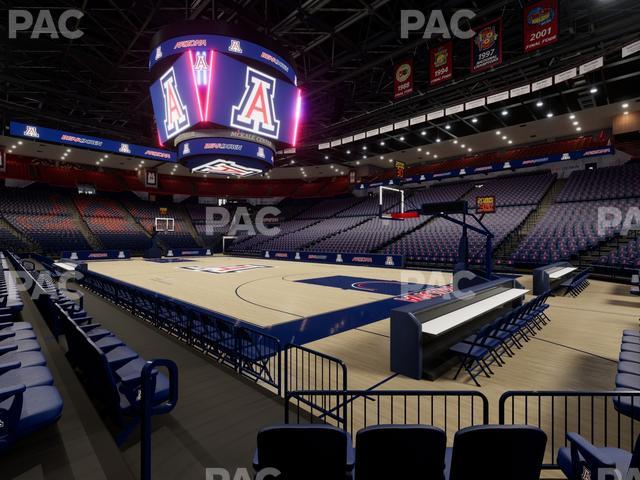 McKale Center - Section Floor 12 Seat View