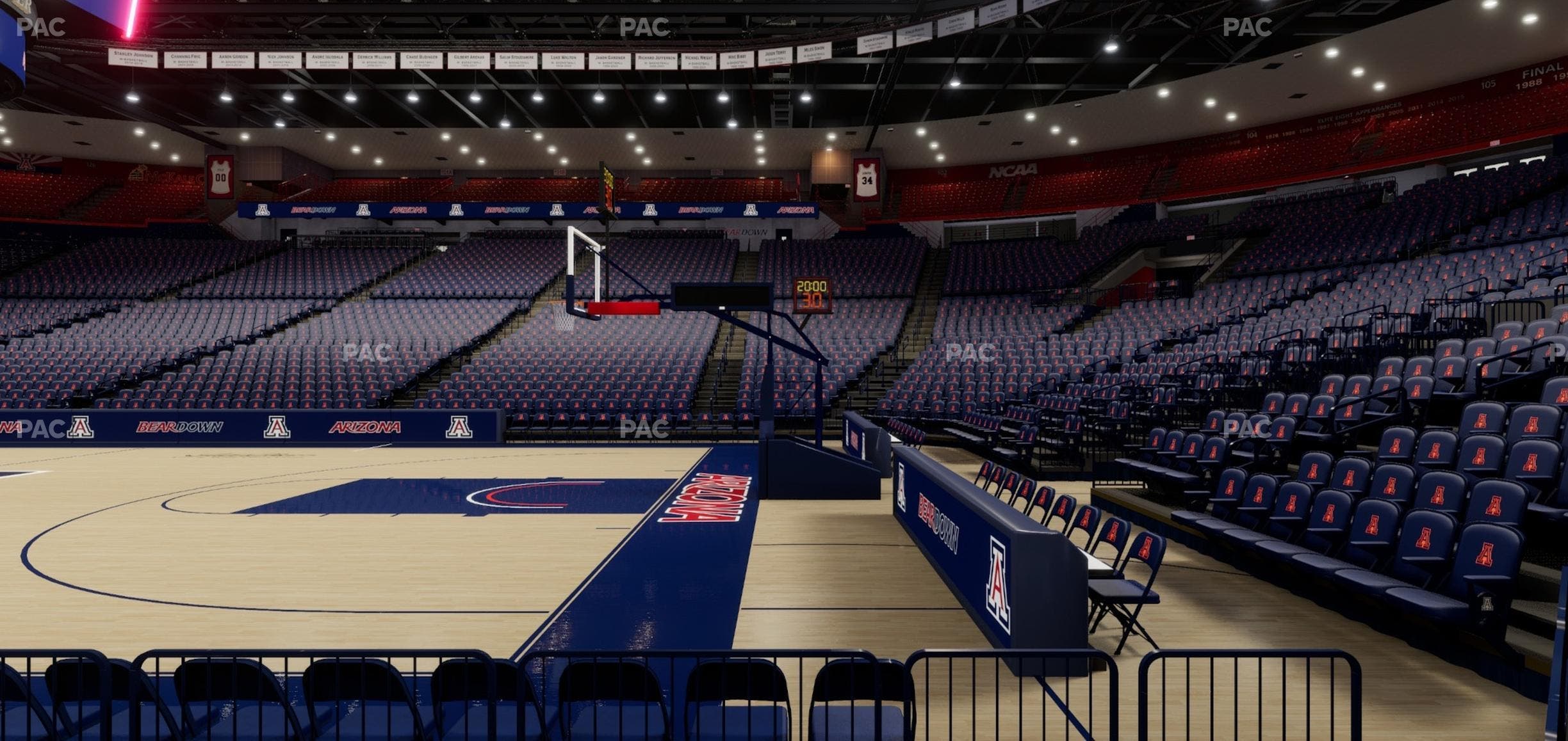 McKale Center - Section Floor 13 Seat View