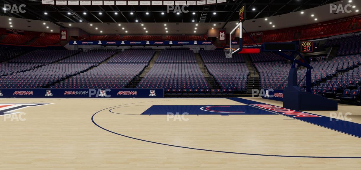McKale Center - Section Floor 14 Seat View