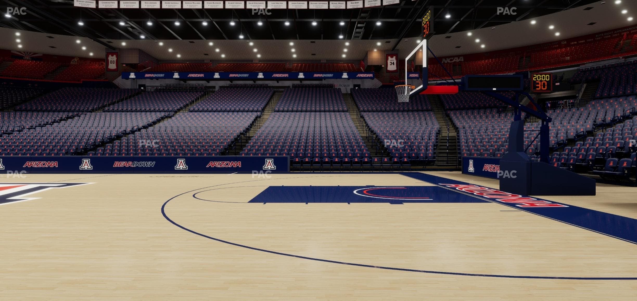 McKale Center - Section Floor 14 Seat View