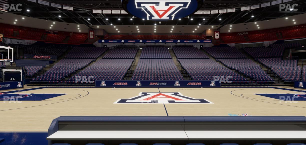 McKale Center - Section Floor 15 Seat View