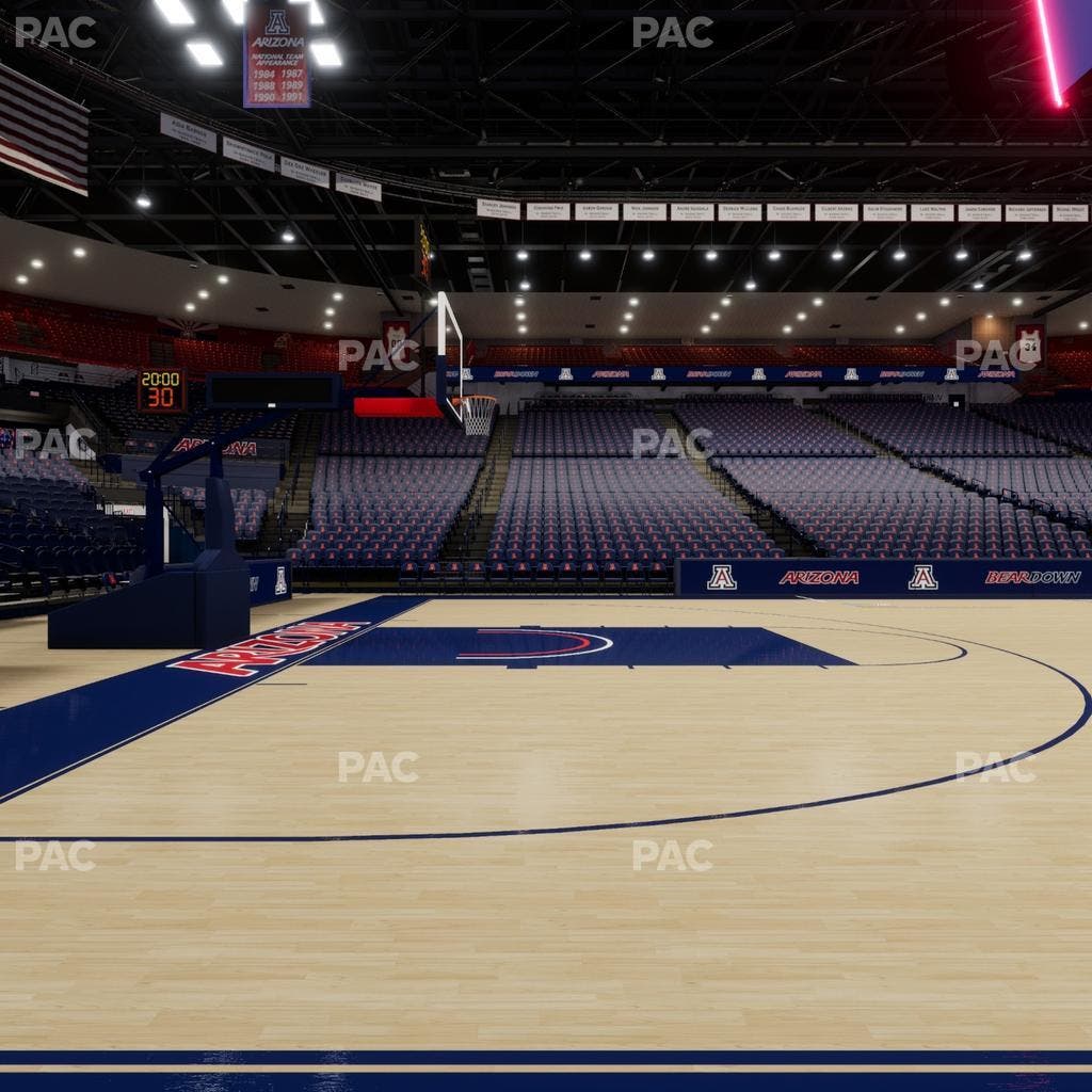 McKale Center - Section Floor 16 Seat View