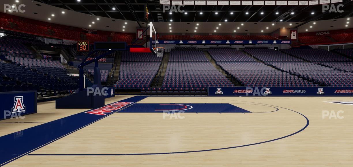 McKale Center - Section Floor 16 Seat View