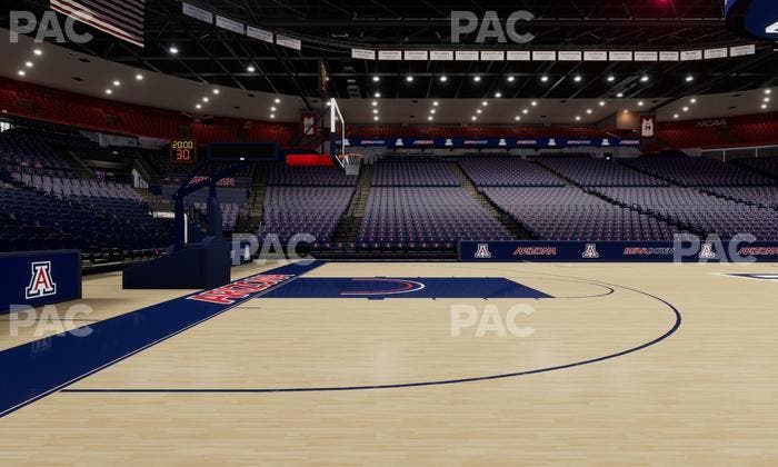 McKale Center - Section Floor 16 Seat View