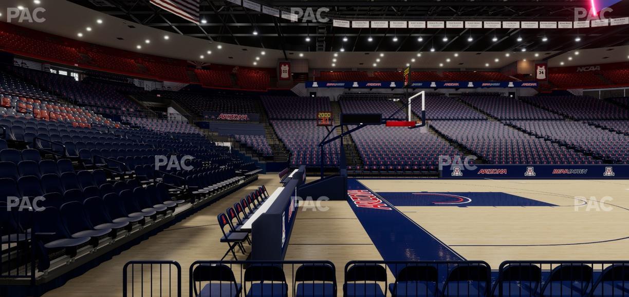 McKale Center - Section Floor 17 Seat View