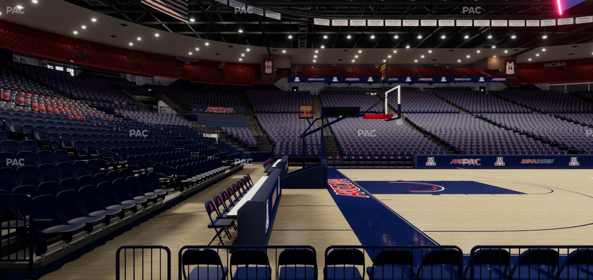 McKale Center - Section Floor 17 Seat View
