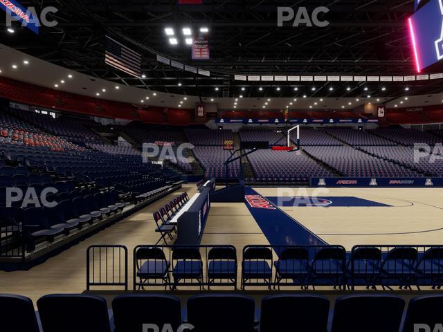 McKale Center - Section Floor 17 Seat View
