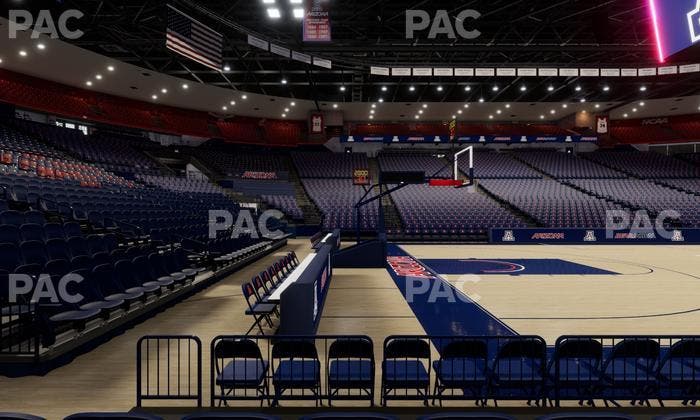 McKale Center - Section Floor 17 Seat View