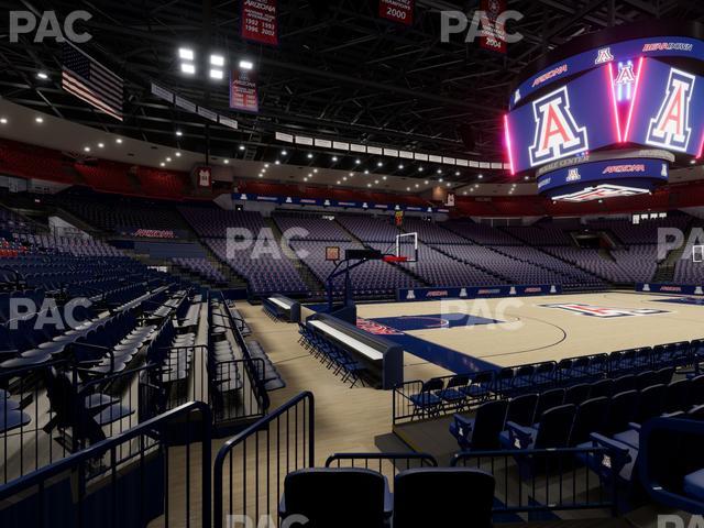 McKale Center - Section Floor 18 Seat View