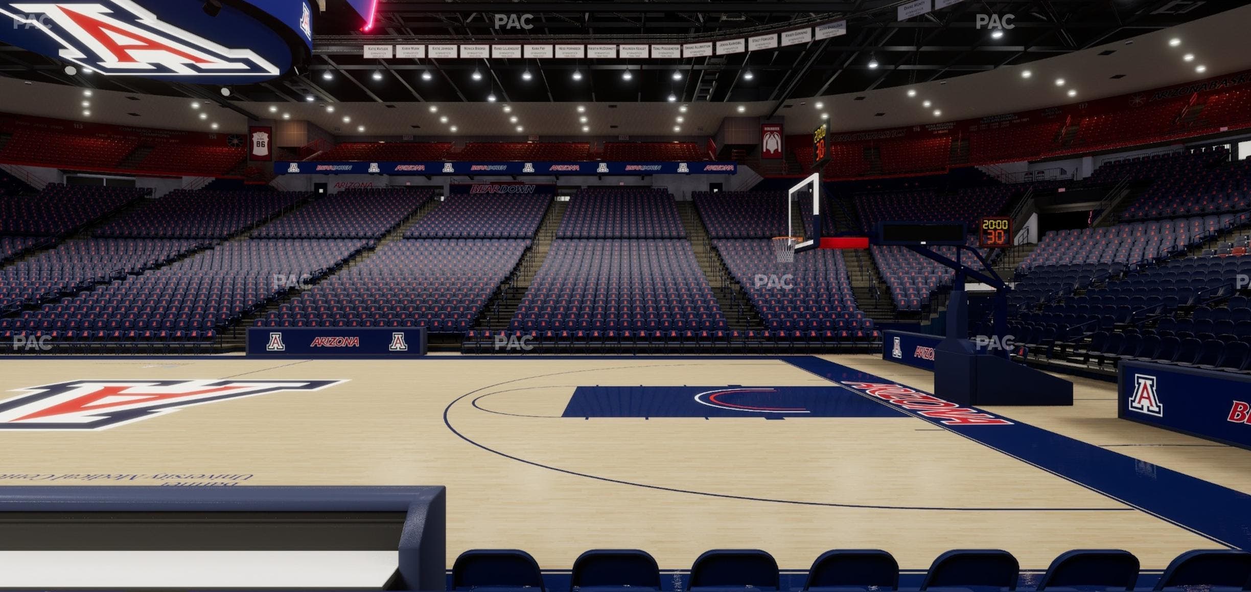 McKale Center - Section Floor 2 Seat View