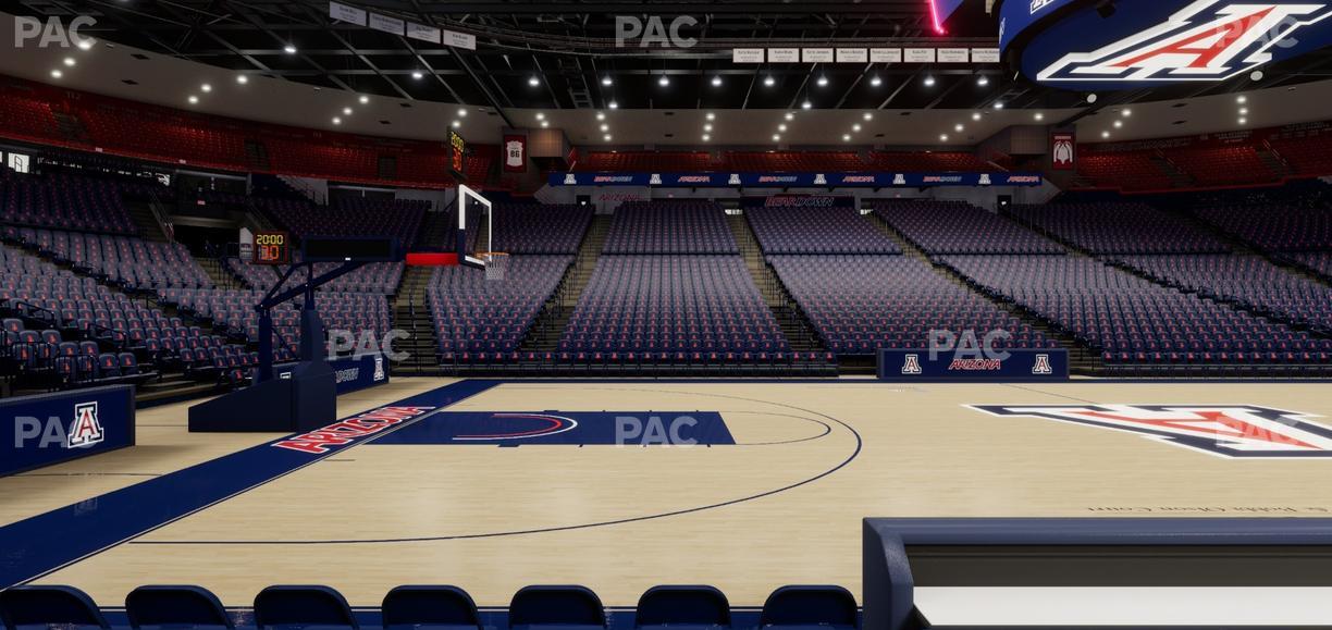 McKale Center - Section Floor 4 Seat View