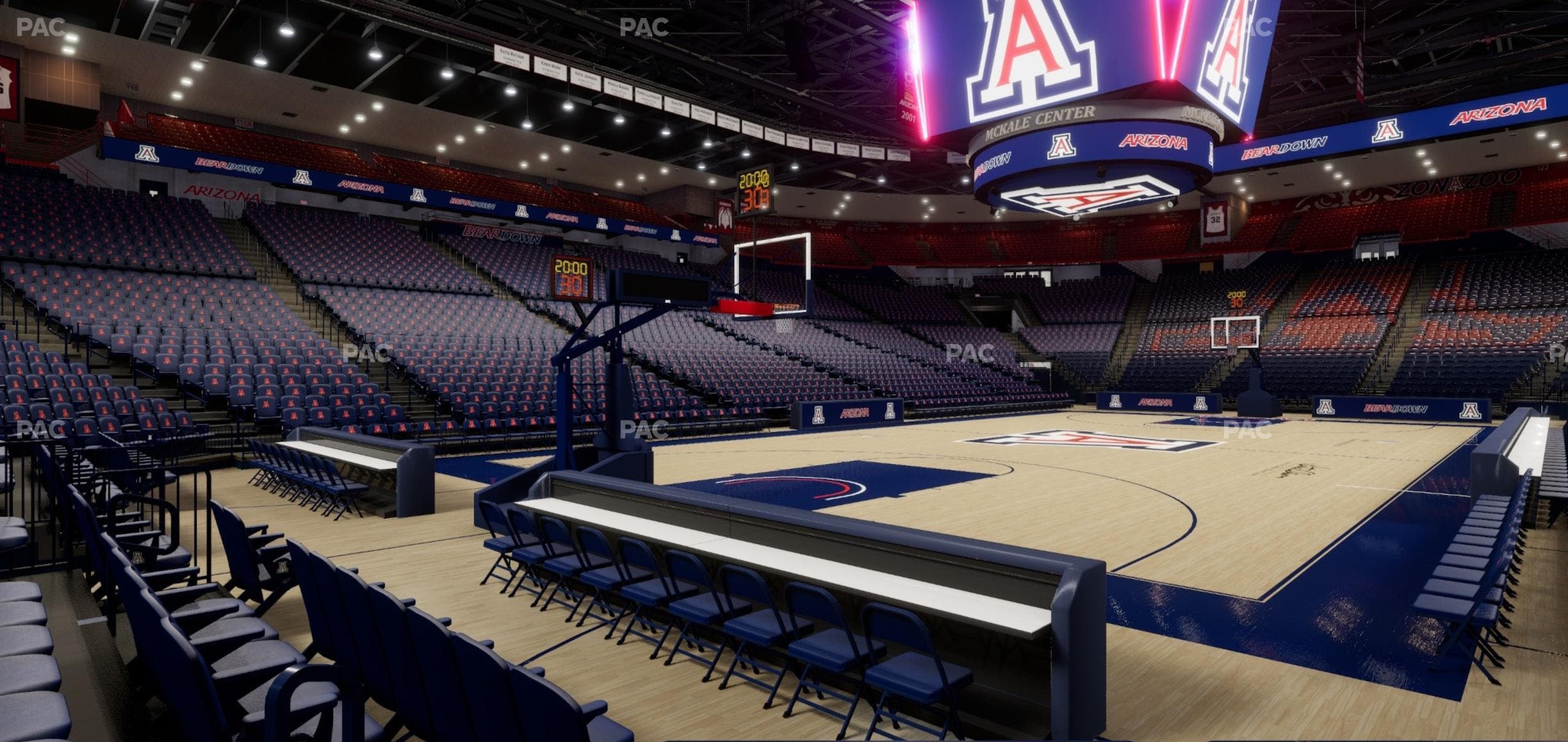McKale Center - Section Floor 7 Seat View