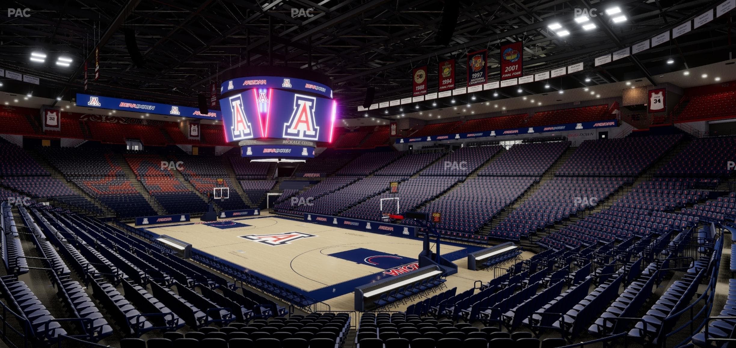 McKale Center - Section Lower W 11 Seat View
