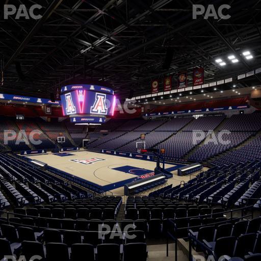 McKale Center - Section Lower W 11 Seat View