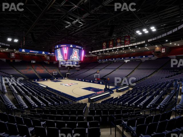 McKale Center - Section Lower W 11 Seat View
