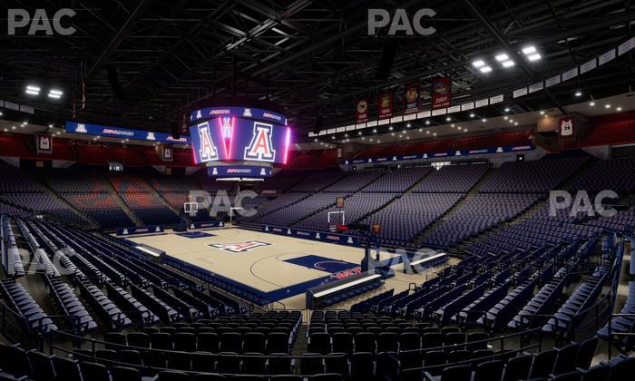 McKale Center - Section Lower W 11 Seat View