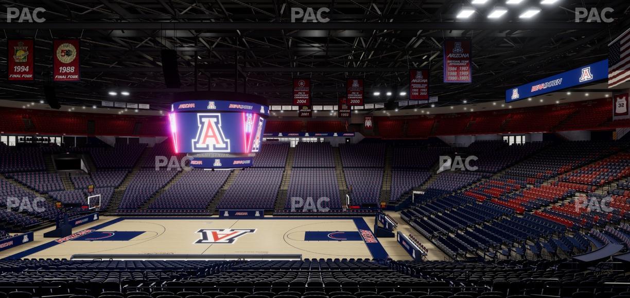 McKale Center - Section Middle 2 Seat View