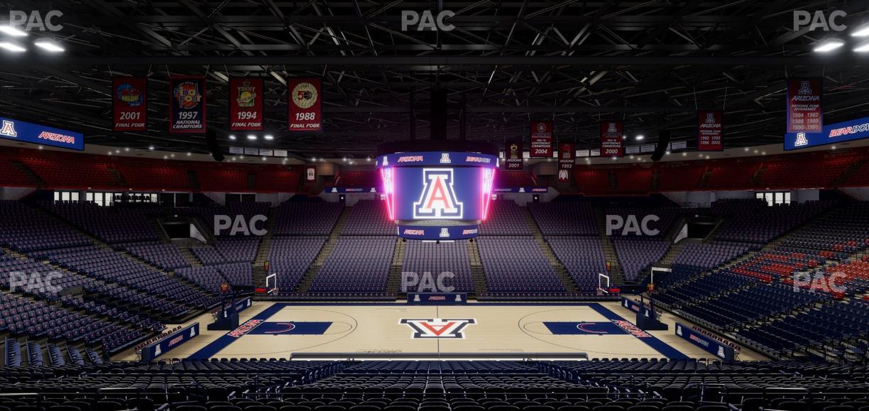 McKale Center - Section Middle 3 Seat View
