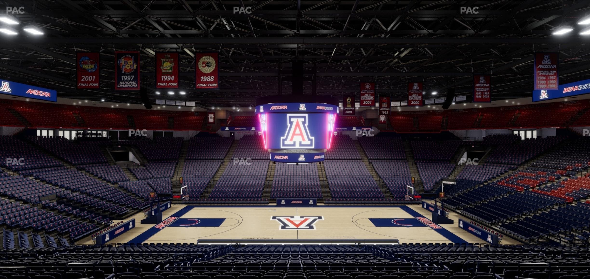 McKale Center - Section Middle 3 Seat View
