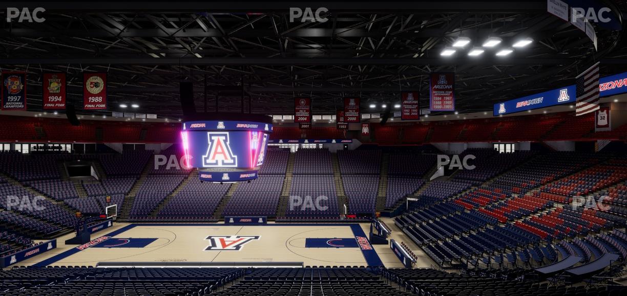 McKale Center - Section Middle W 2 Seat View