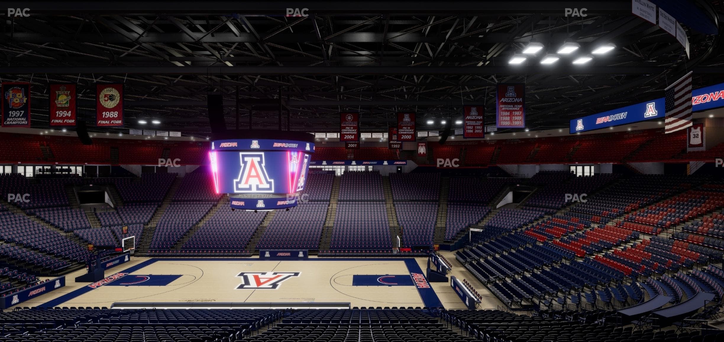 McKale Center - Section Middle W 2 Seat View