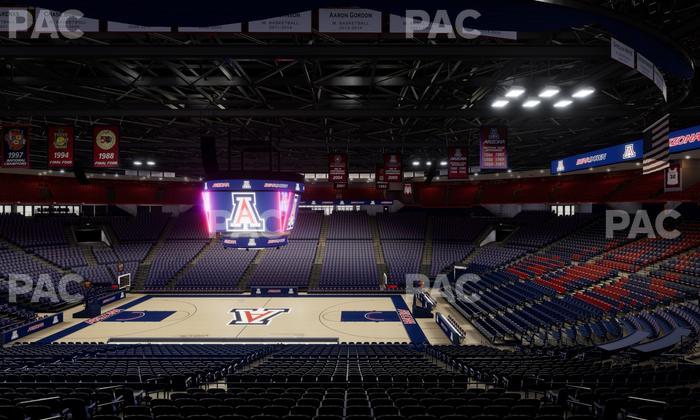 McKale Center - Section Middle W 2 Seat View