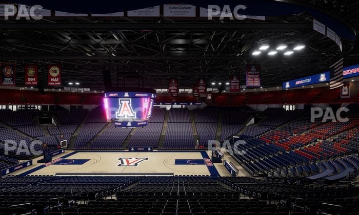 McKale Center - Section Middle W 2 Seat View