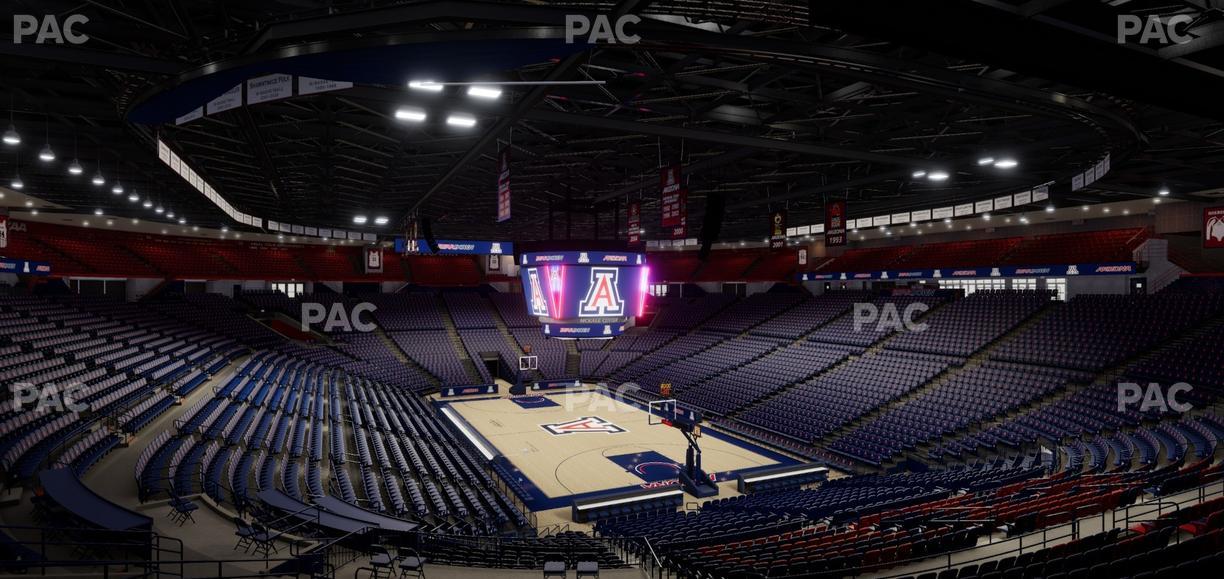 McKale Center - Section Middle W 23 Seat View