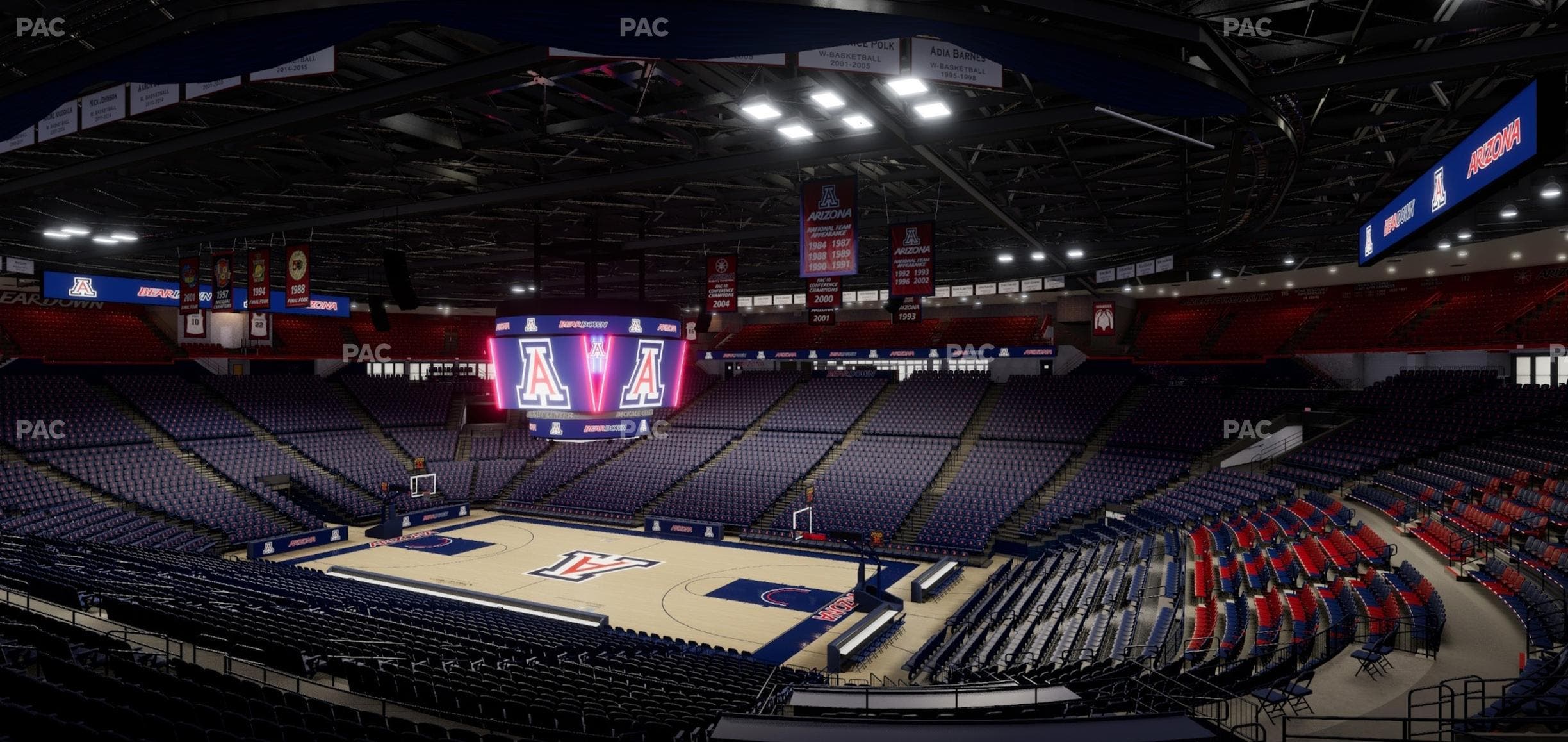 McKale Center - Section Middle W 24 Seat View