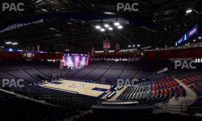 McKale Center - Section Middle W 24 Seat View
