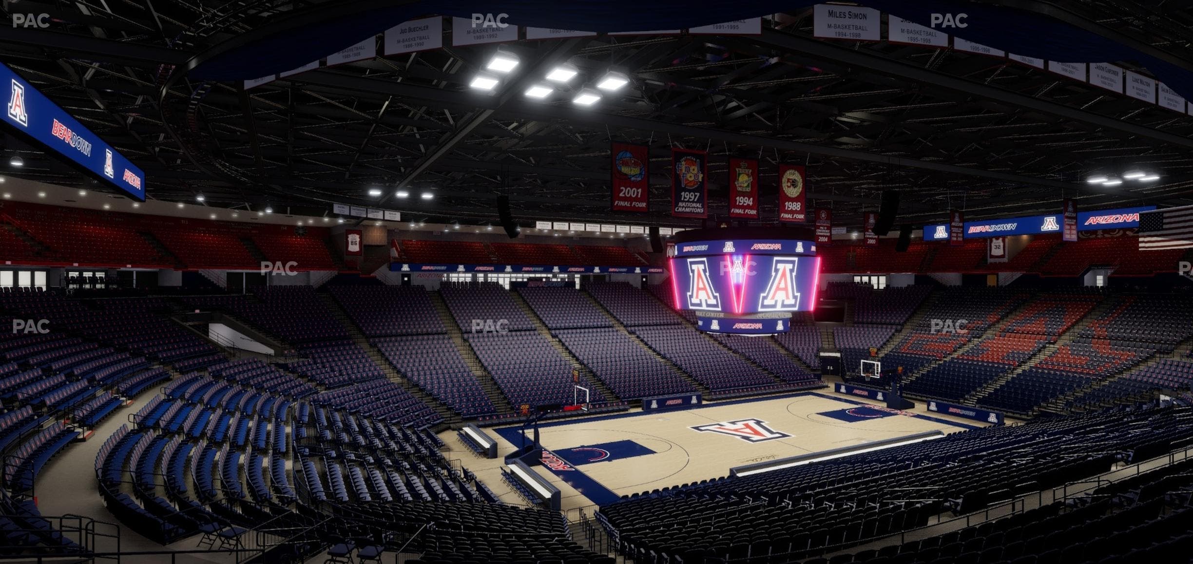 McKale Center - Section Middle W 6 Seat View