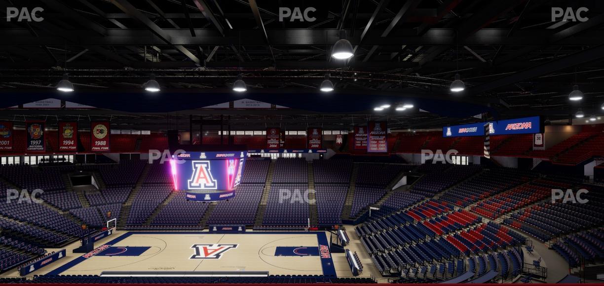 McKale Center - Section Upper 101 A Seat View