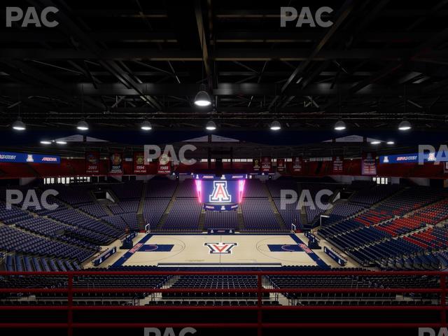McKale Center - Section Upper 101 B Seat View