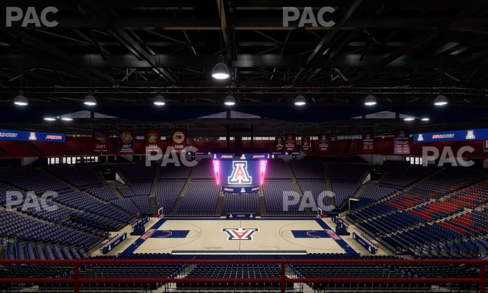 McKale Center - Section Upper 101 B Seat View