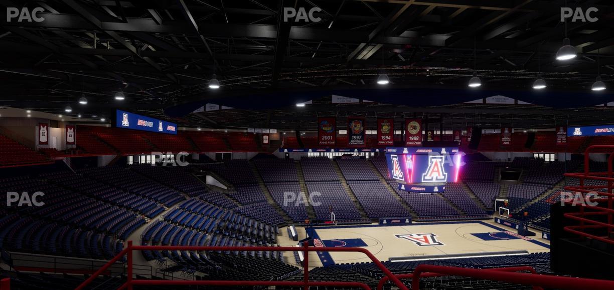 McKale Center - Section Upper 101 D Seat View