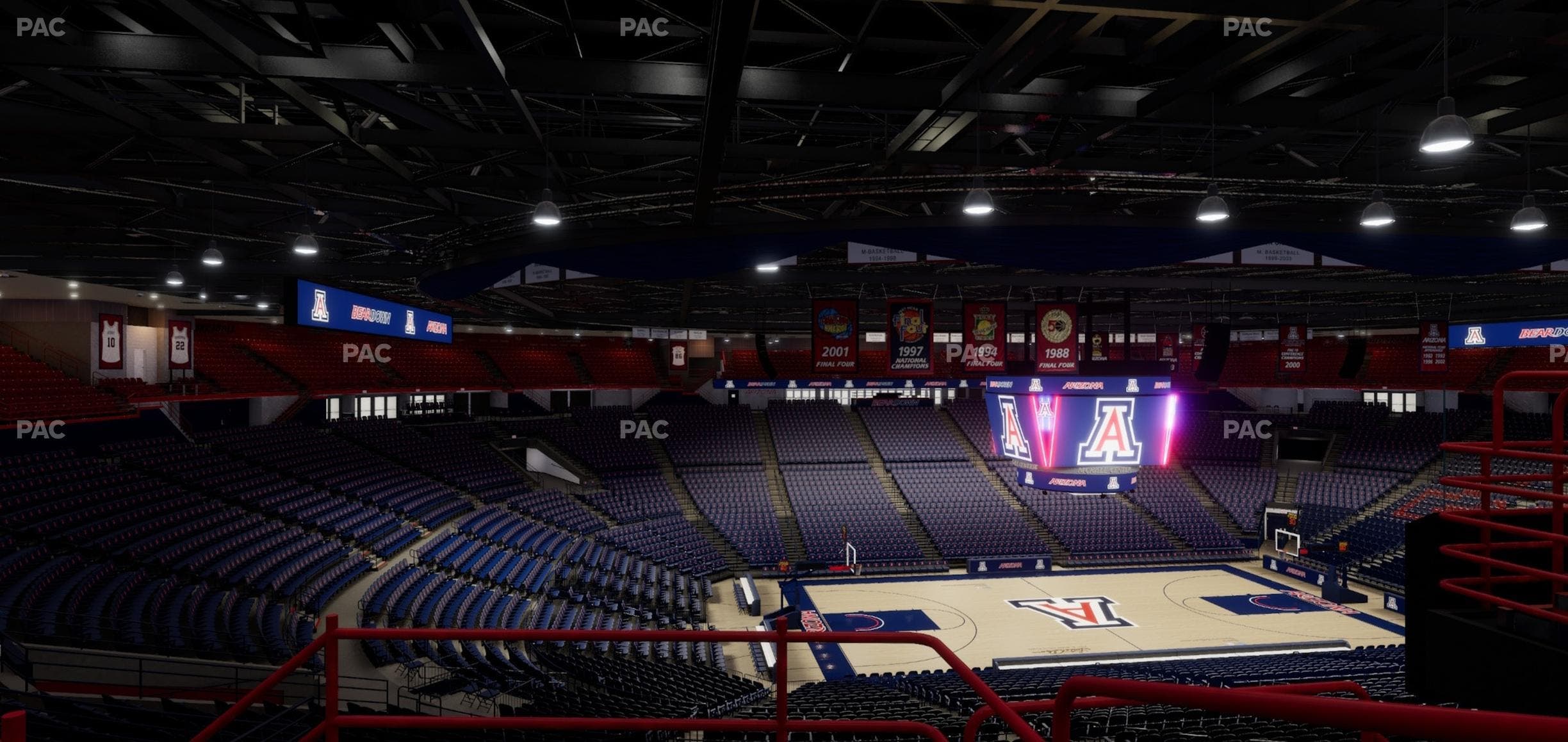 McKale Center - Section Upper 101 D Seat View