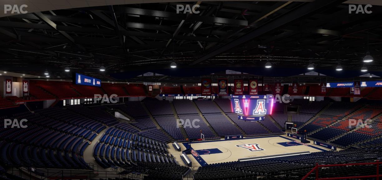 McKale Center - Section Upper 102 Seat View