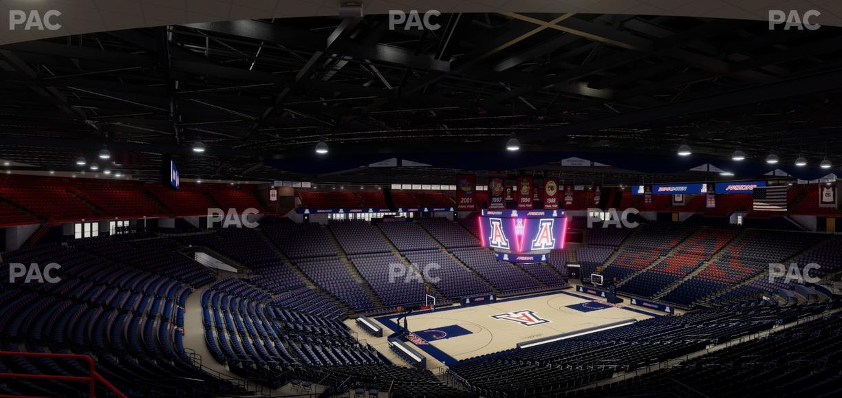 McKale Center - Section Upper 103 Seat View