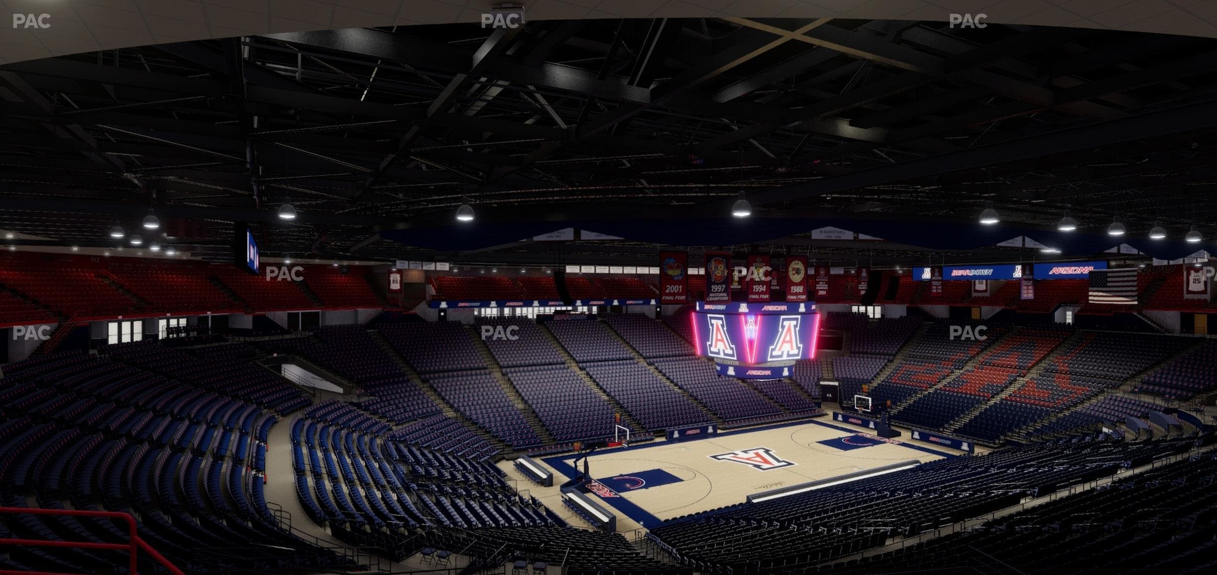 McKale Center - Section Upper 103 Seat View