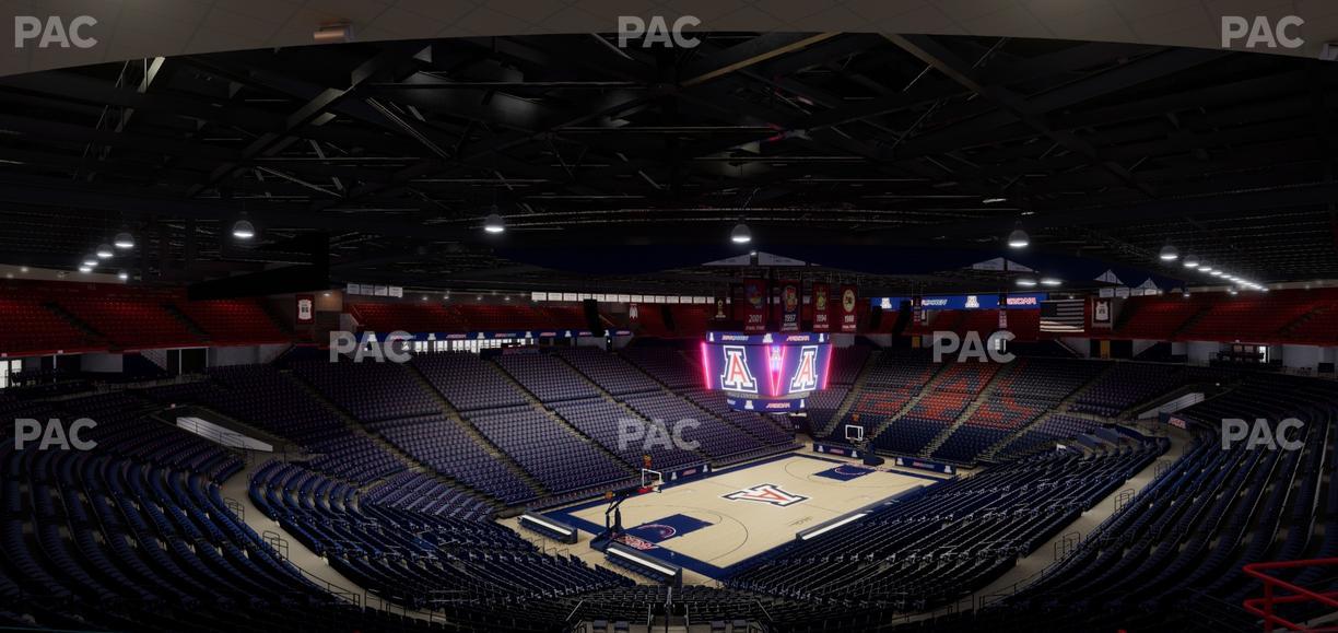McKale Center - Section Upper 104 Seat View