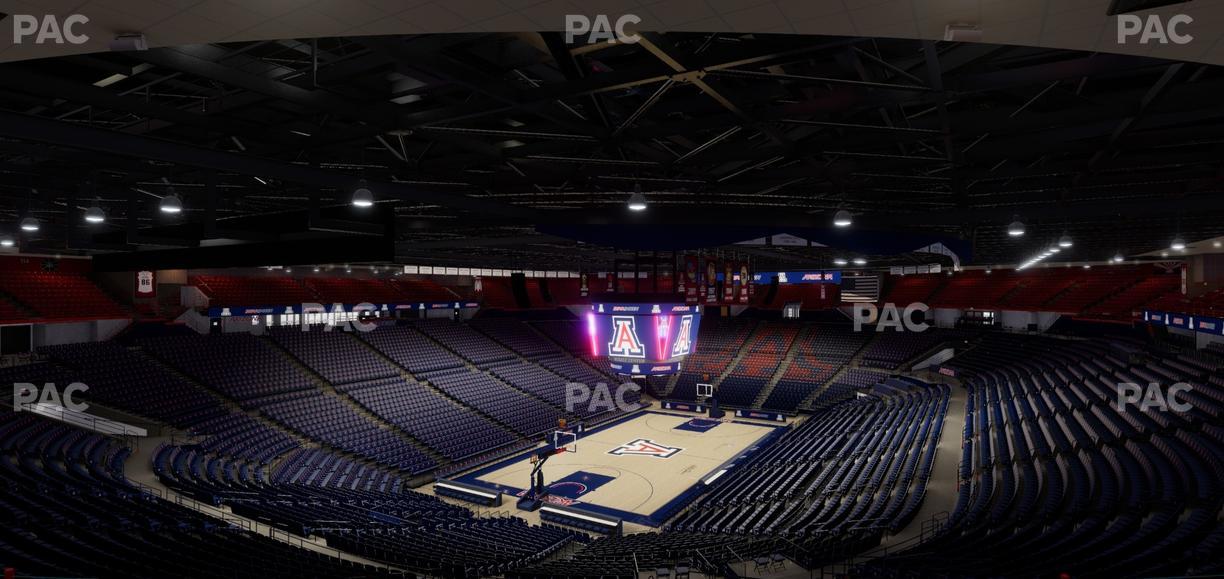 McKale Center - Section Upper 105 Seat View