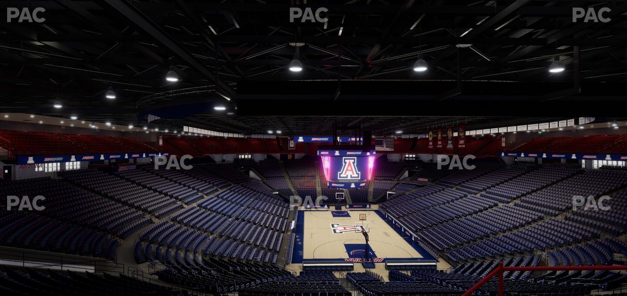 McKale Center - Section Upper 109 Seat View