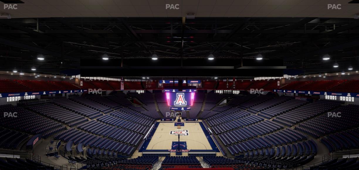 McKale Center - Section Upper 121 Seat View