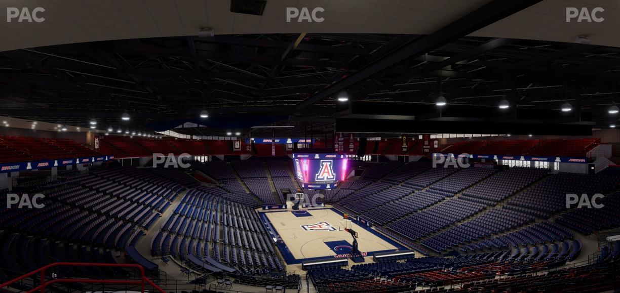 McKale Center - Section Upper 123 Seat View