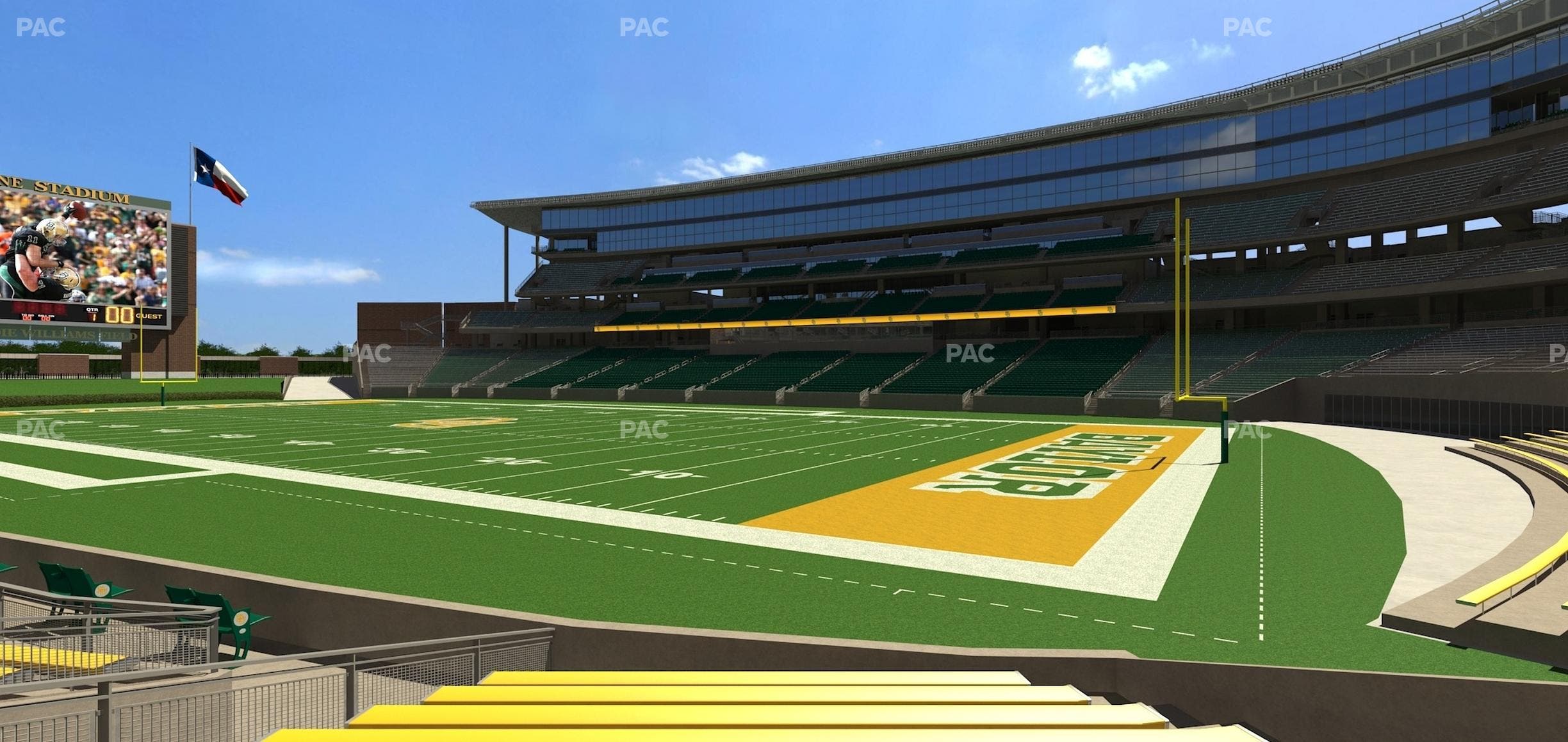 McLane Stadium - Section Baylor Line 2 Seat View