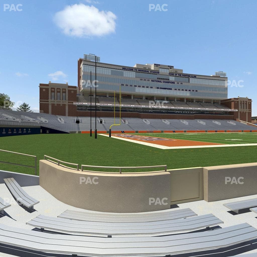 Memorial Stadium - IL - Section 110 Seat View